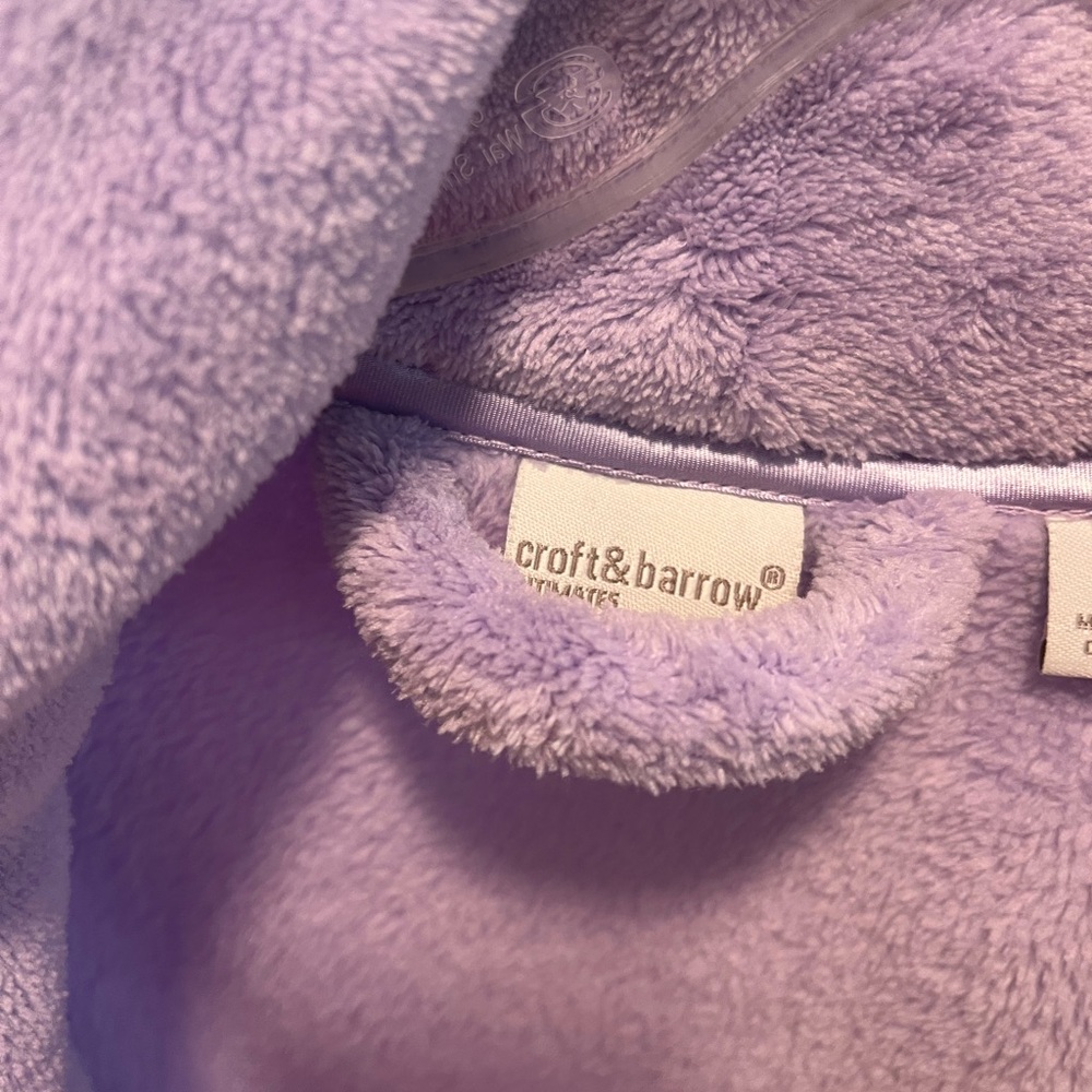 Croft & Barrow Purple Shawl Collar Robe - Picture 4 of 5
